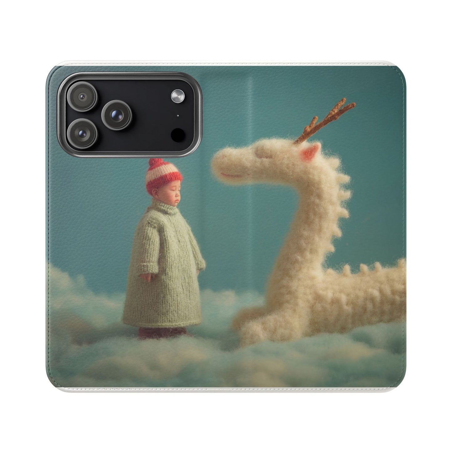 Woolly Dragon & Child Flip Cases – Cloudside Guardians