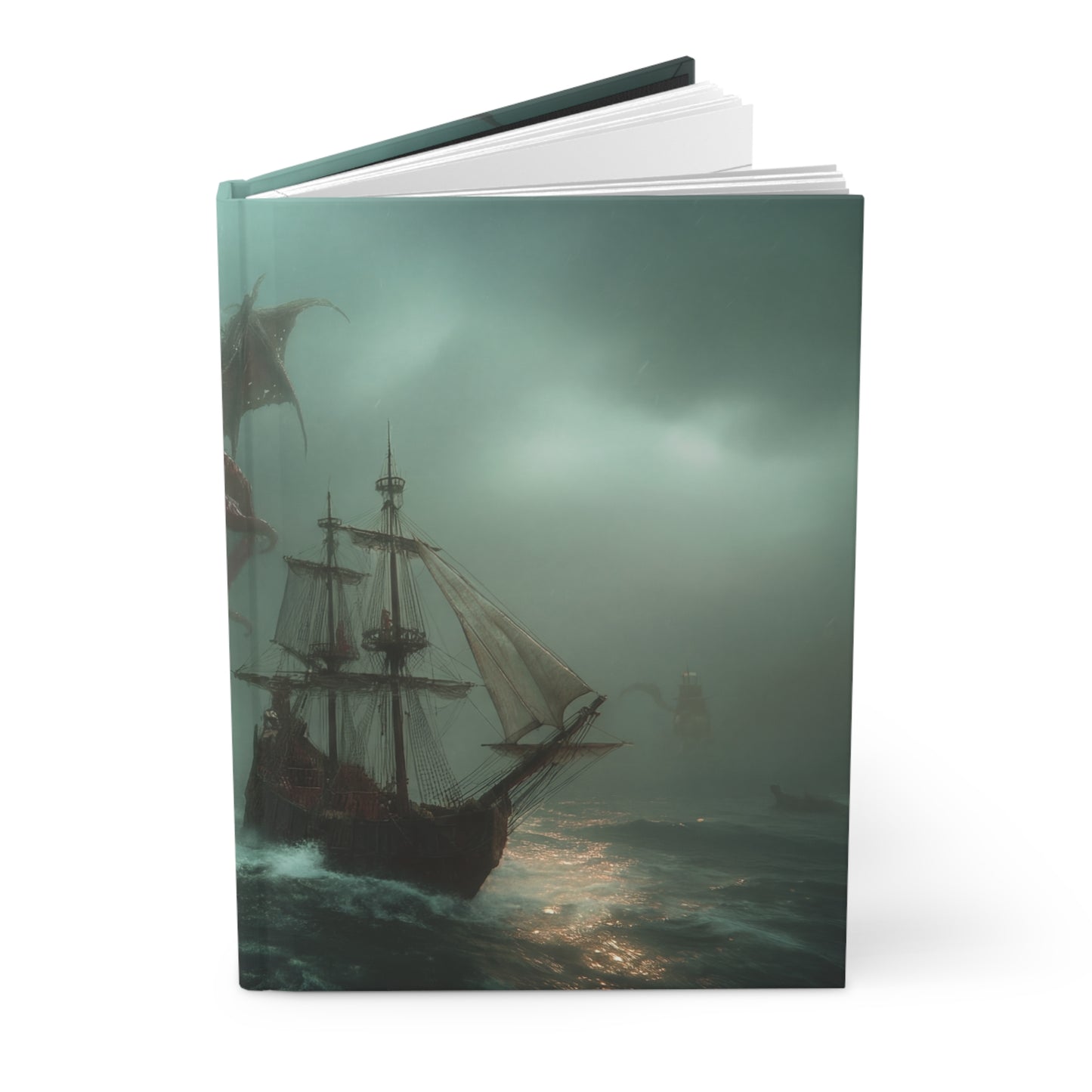 Leviathan’s Roar Hardcover Journal Matte – Stormbound Seascape Chronicle
