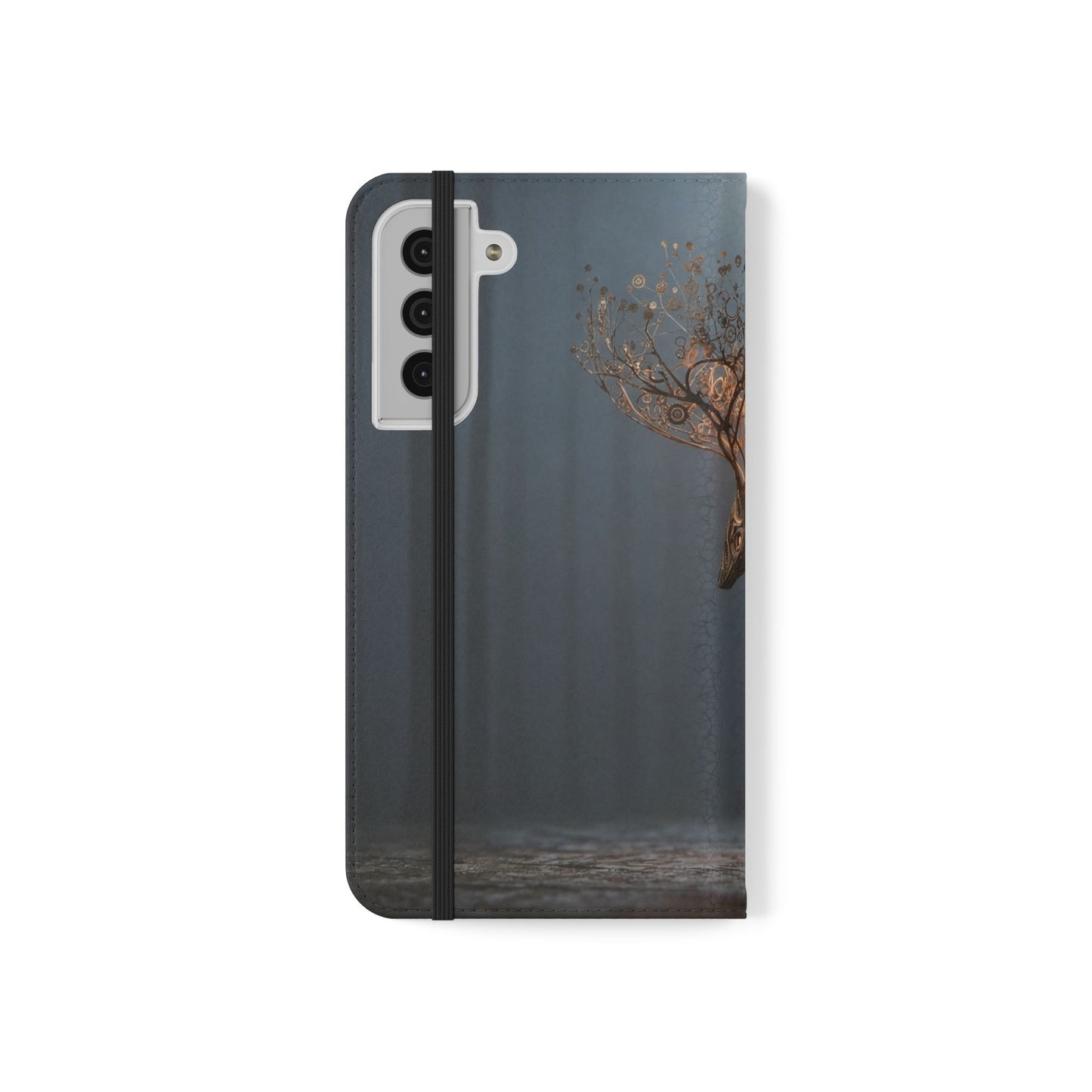Mechanical Deer Flip Cases – Gears and Twilight Forest Guardian