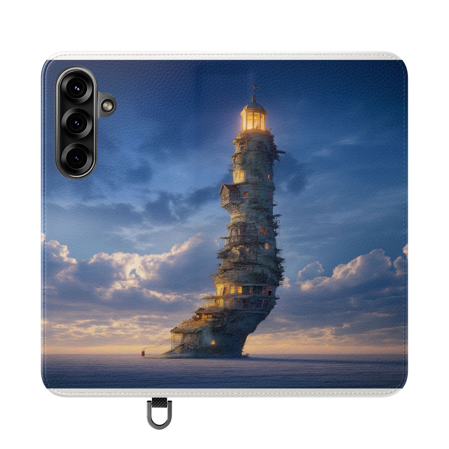 Twilight Sentinel Flip Cases – Lighthouse on a Storm-Tossed Sea