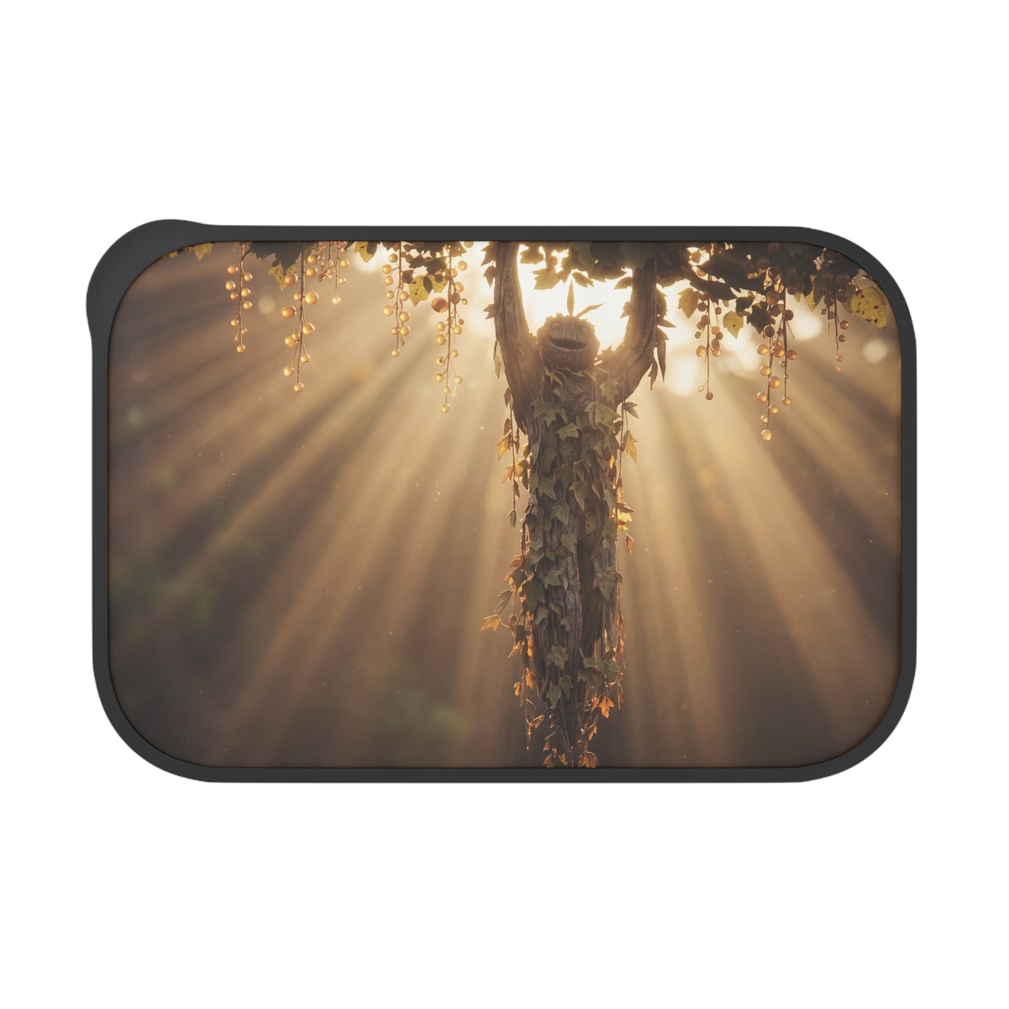 Sunbeam Tree Spirit PLA Bento Box with Band and Utensils – Golden Hour Guardian