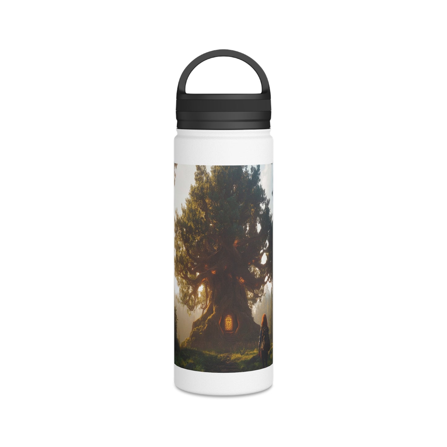 Ancient Treehouse Door Water Bottle – Whispering Grove Guardian