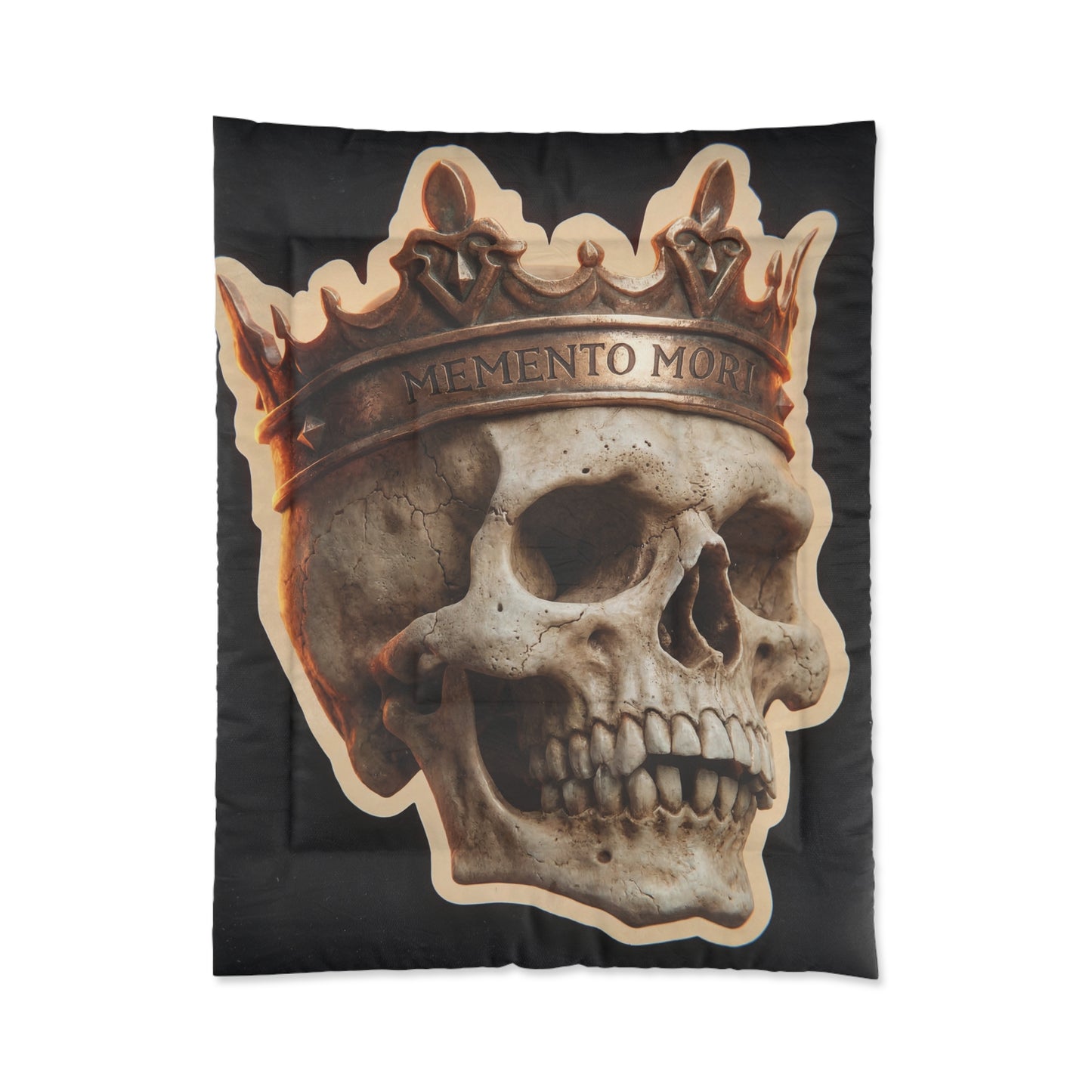 Crowned Skull Comforter – Memento Mori Twilight Regalia