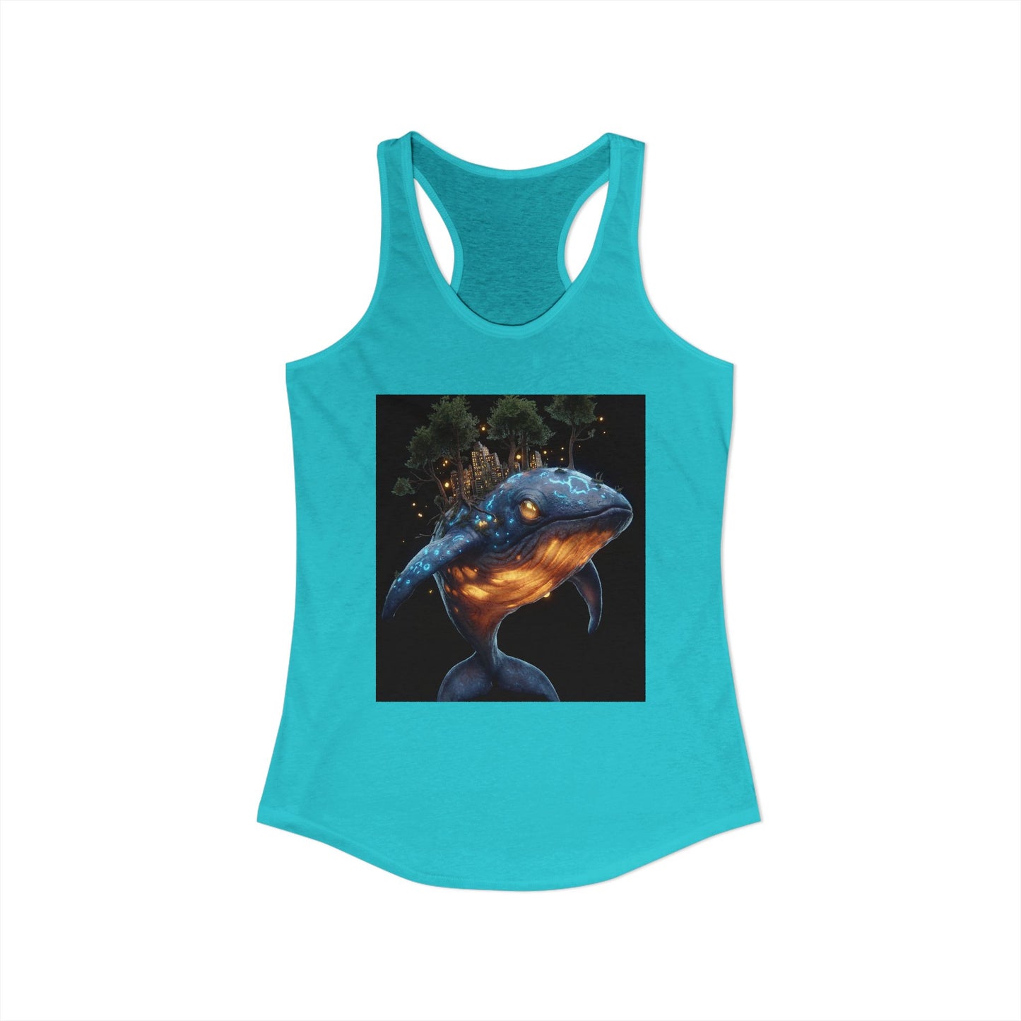 Bioluminescent Whale City Tank – Luminous Skyward Guardian