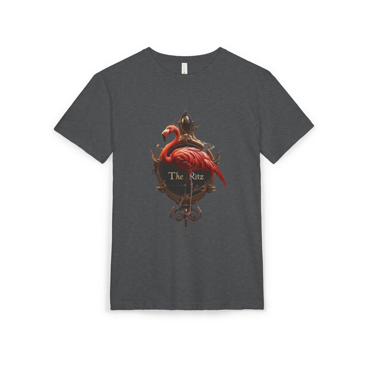 Velvet Flamingo Clock T-Shirt – Antique Ritz Signage Graphic