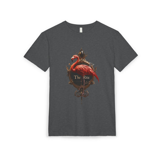 Velvet Flamingo Clock T-Shirt – Antique Ritz Signage Graphic