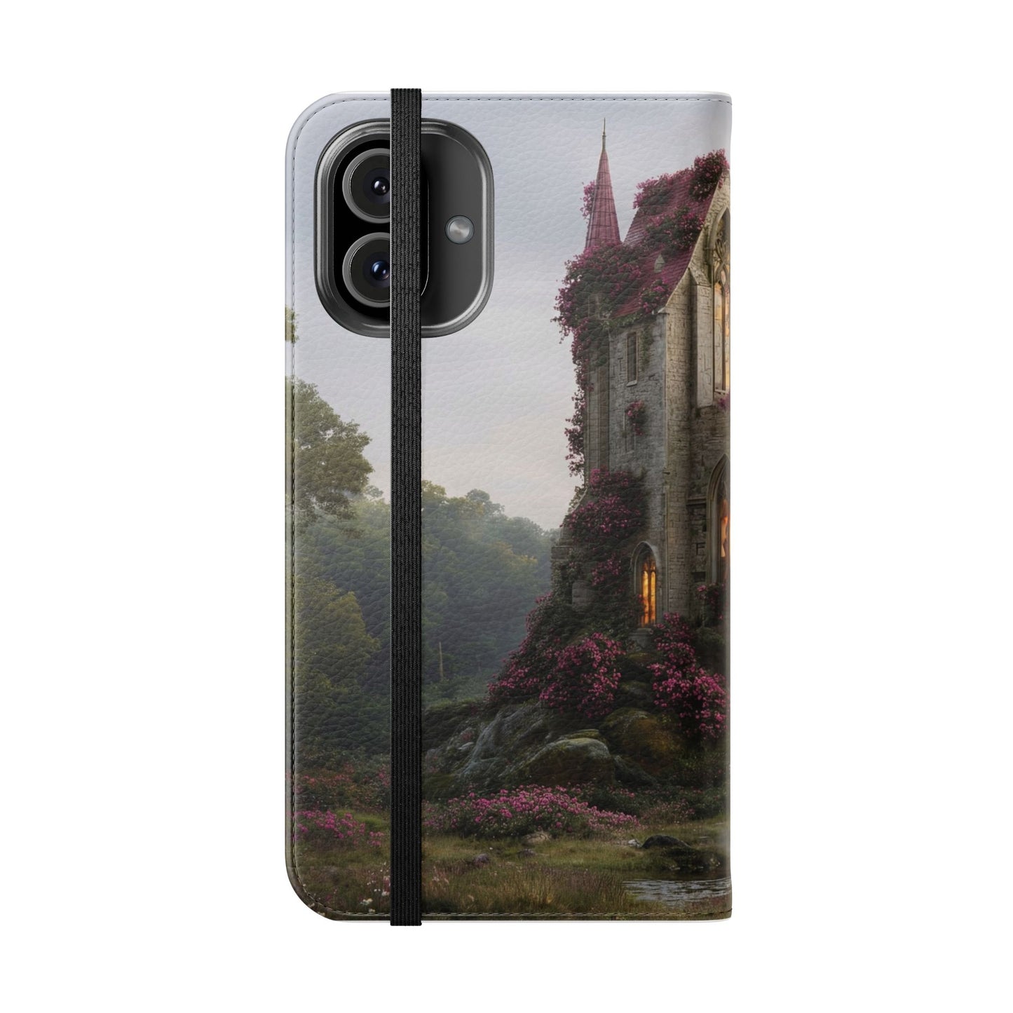 Blossom Spire Flip Cases – Pink Ivy Gothic Castle Cover