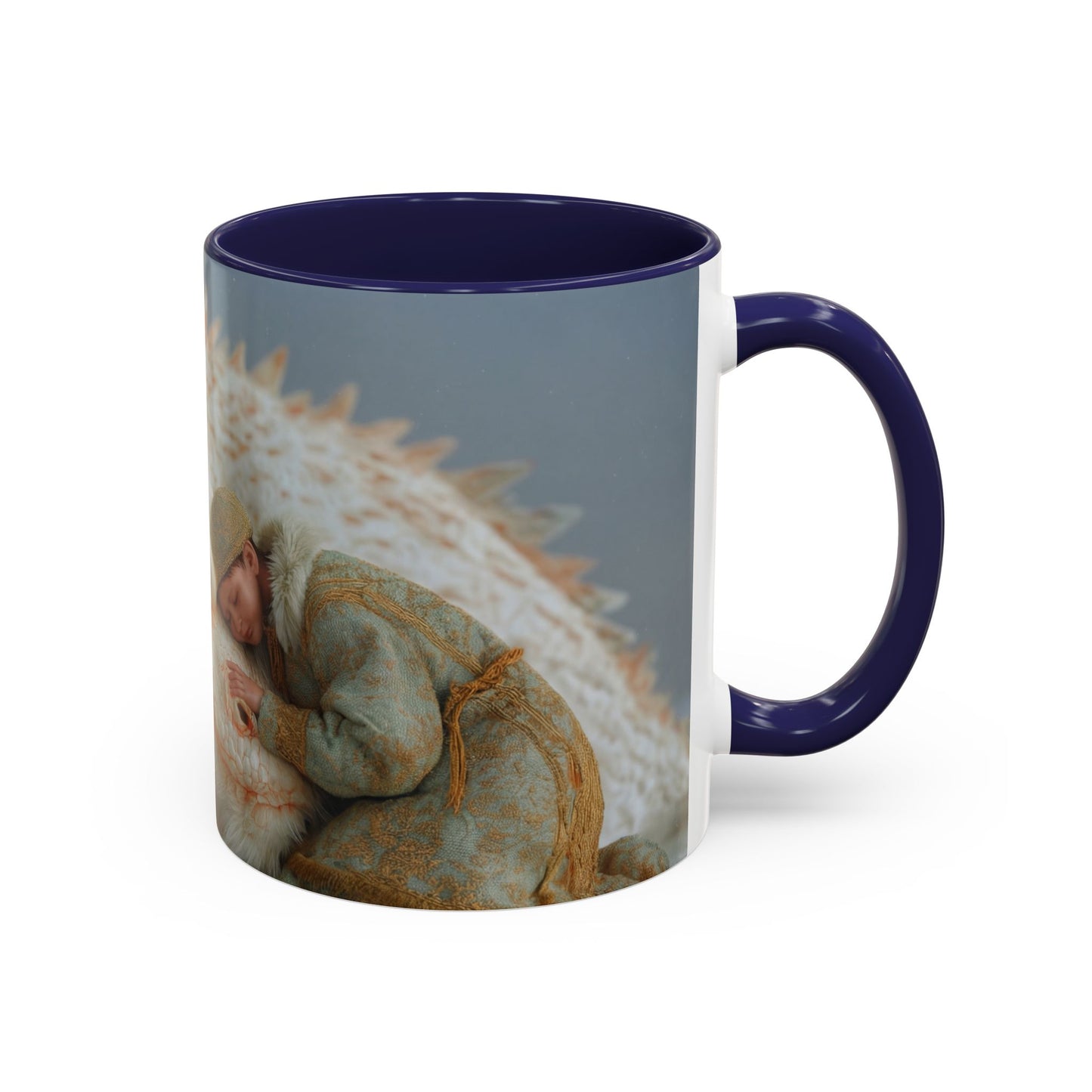 Sleeping Dragon Accent Coffee Mug (11, 15oz) – Frosty Snowdrift Lullaby
