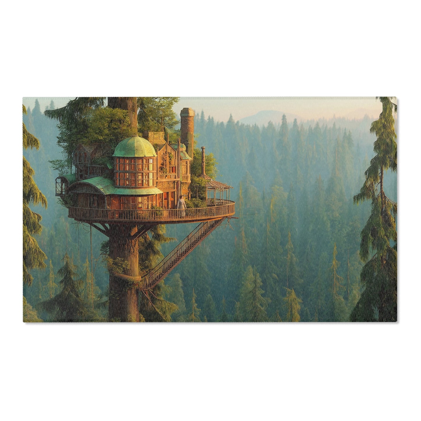 Treehouse Sentinel Area Rugs – Whispering Canopy Sanctuary