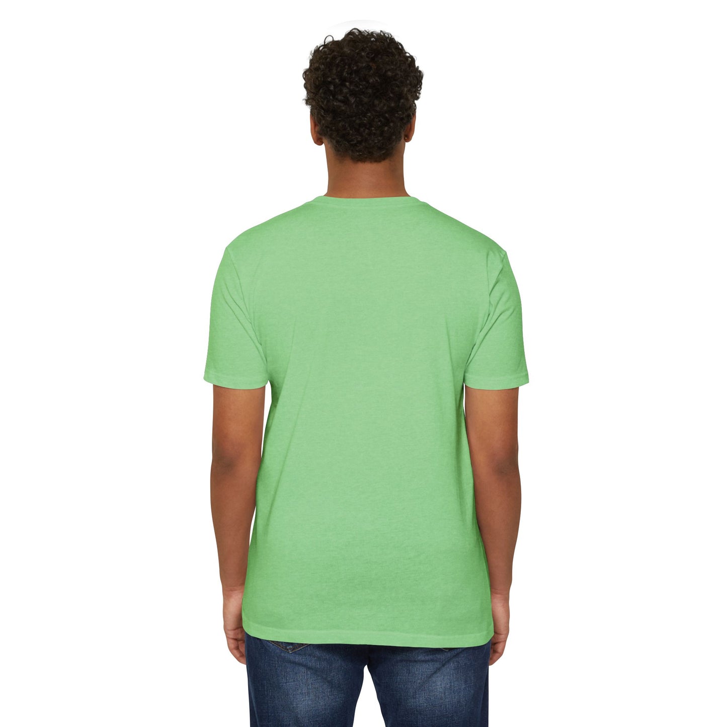 Gaze of the Lone Wolf Unisex CVC Jersey T-shirt – Amber Light Sentinel Portrait