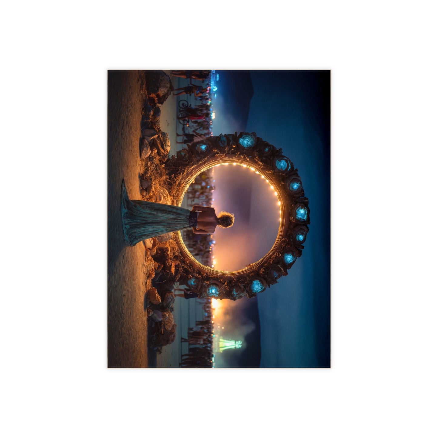 Portal Guardian Ceramic Photo Tile – Standing at the Threshold of Twilight