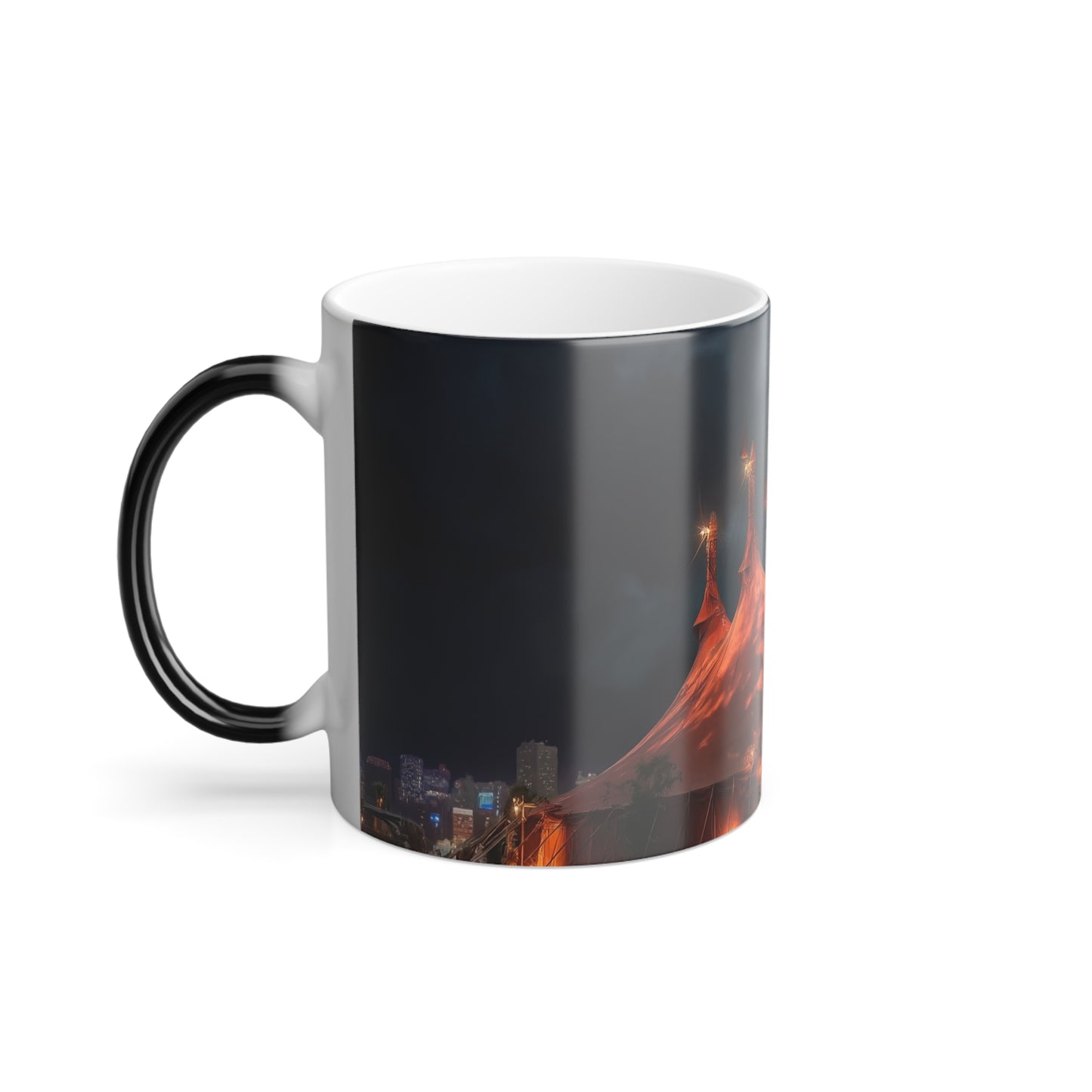 Stormlit Carnival Tent Color Morphing Mug – Red Canvas Circus Castle