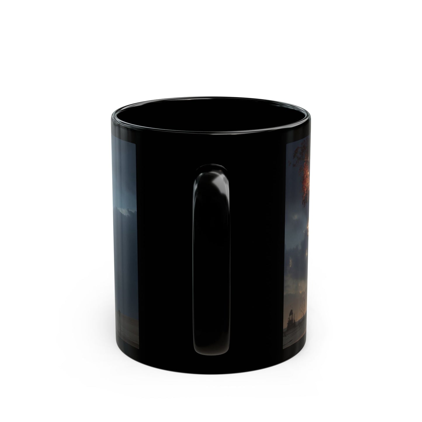 Luminous Wandering Tree Mug – Desert Oasis Nightscape