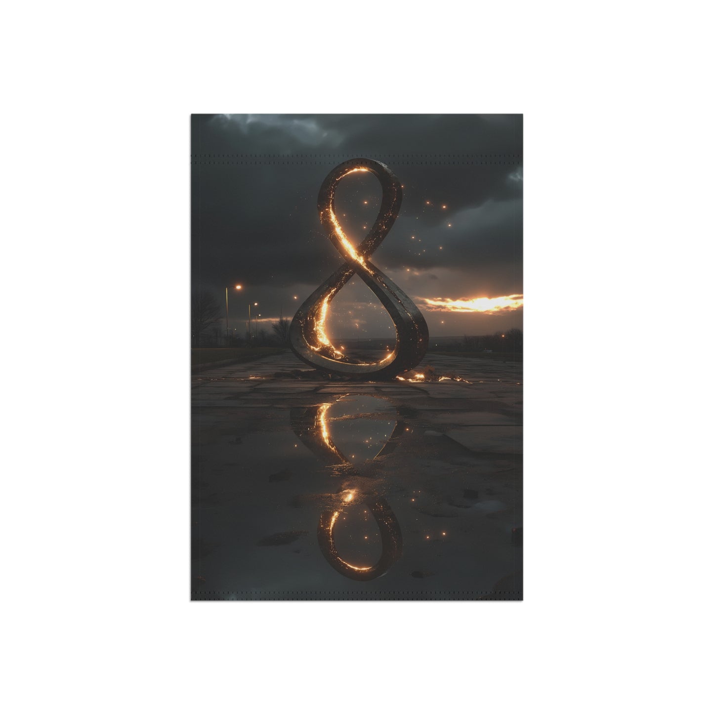 Glowing Infinity Symbol at Dusk - Art Print