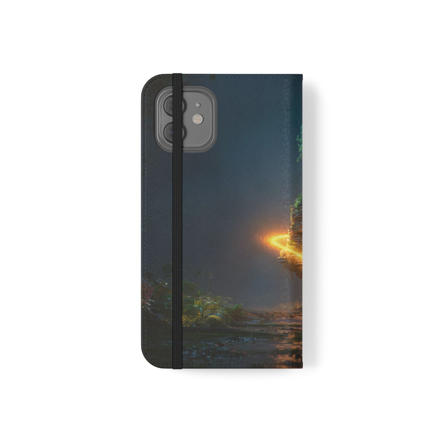 Luminous Floating Island Flip Cases – Amber Twilight Sanctuary
