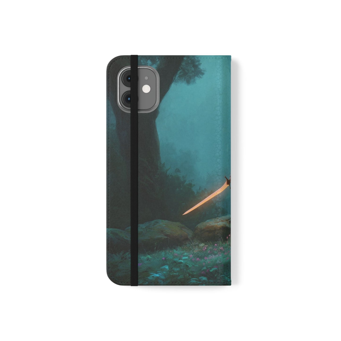 Forest Guardian Flip Cases – Elven Sentinel with Glowing Blade