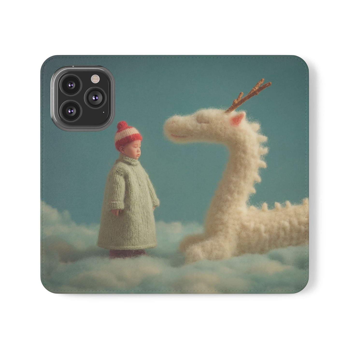 Woolly Dragon & Child Flip Cases – Cloudside Guardians