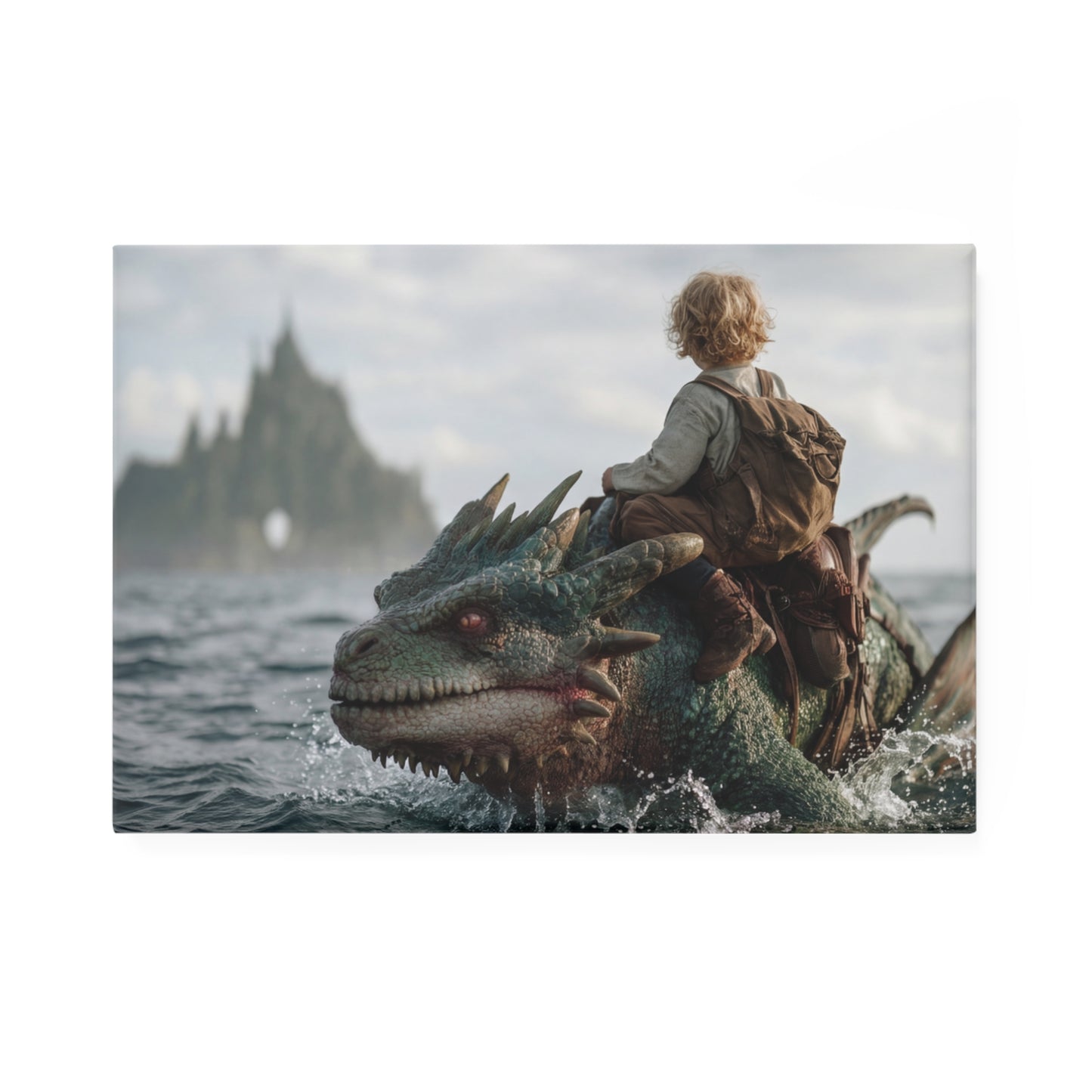 Child on Sea Dragon Magnet – Whispers of the Isle of Legends