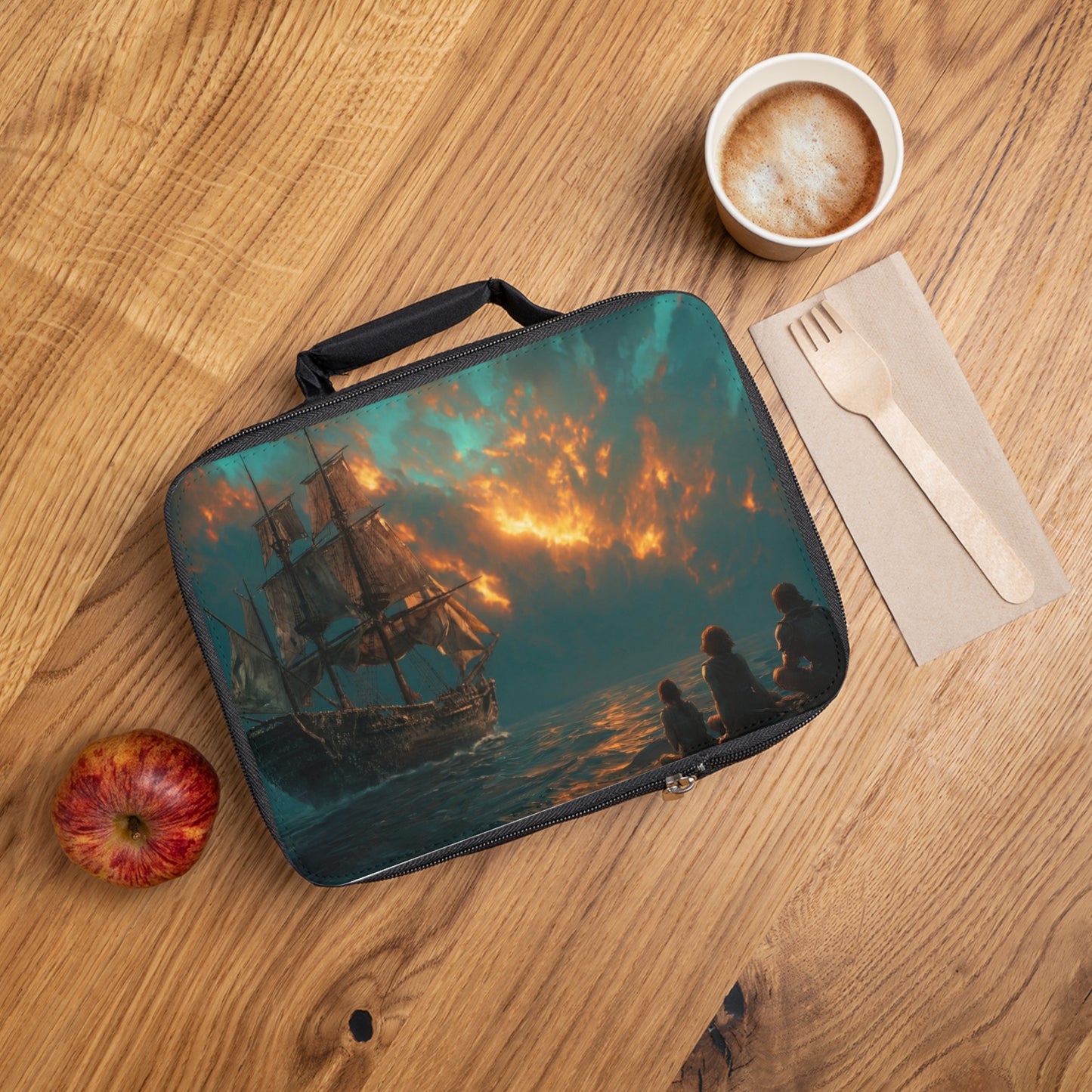 Storm-Sailed Galleon Lunch Bag – Sunset Harbor Whispers