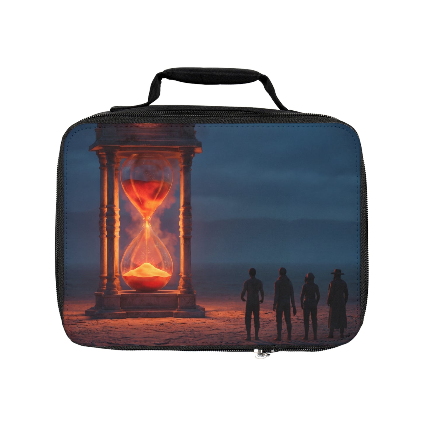 Hourglass Clocktower Lunch Bag – Standing Beneath the Sands of Time