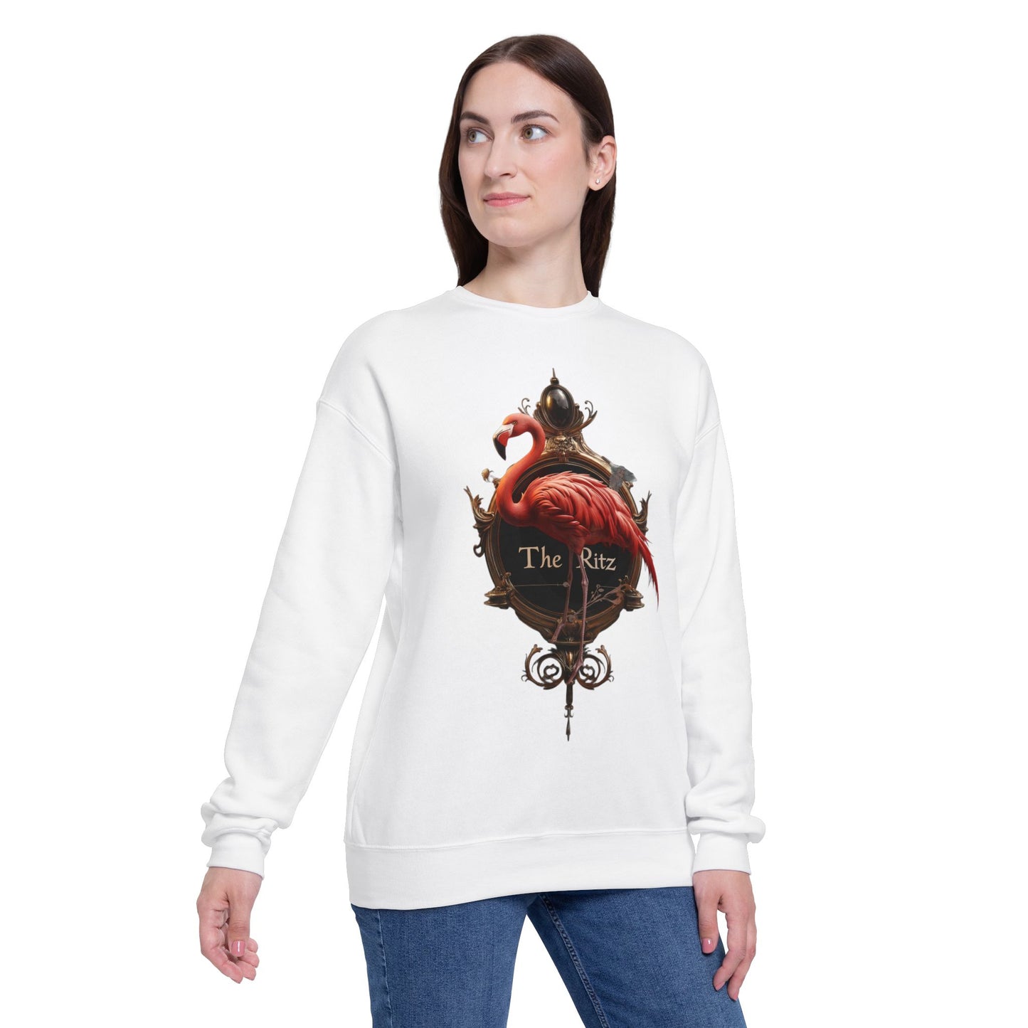 Flamingo Clock The Ritz – Ornate Brass Timepiece Sweatshirt