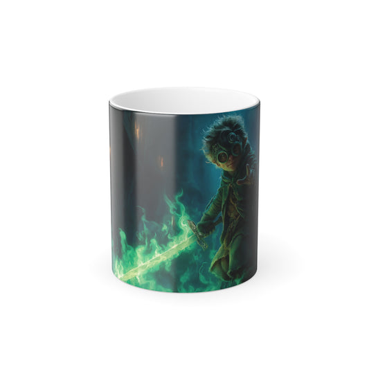 Emerald Blade Sentinel Mug, 11oz – Steampunk Ghost Hunter’s Quest
