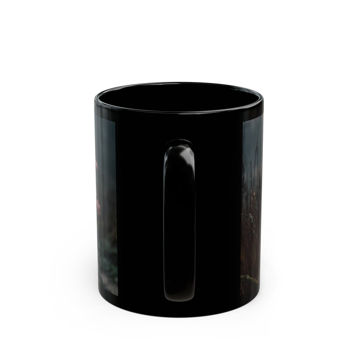 Three Pink and Mint Elephants Black Mug – Twilight Forest Friends
