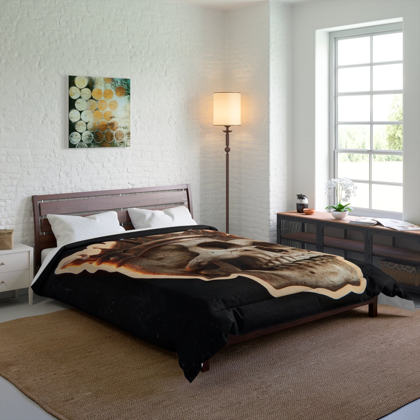 Crowned Skull Comforter – Memento Mori Twilight Regalia