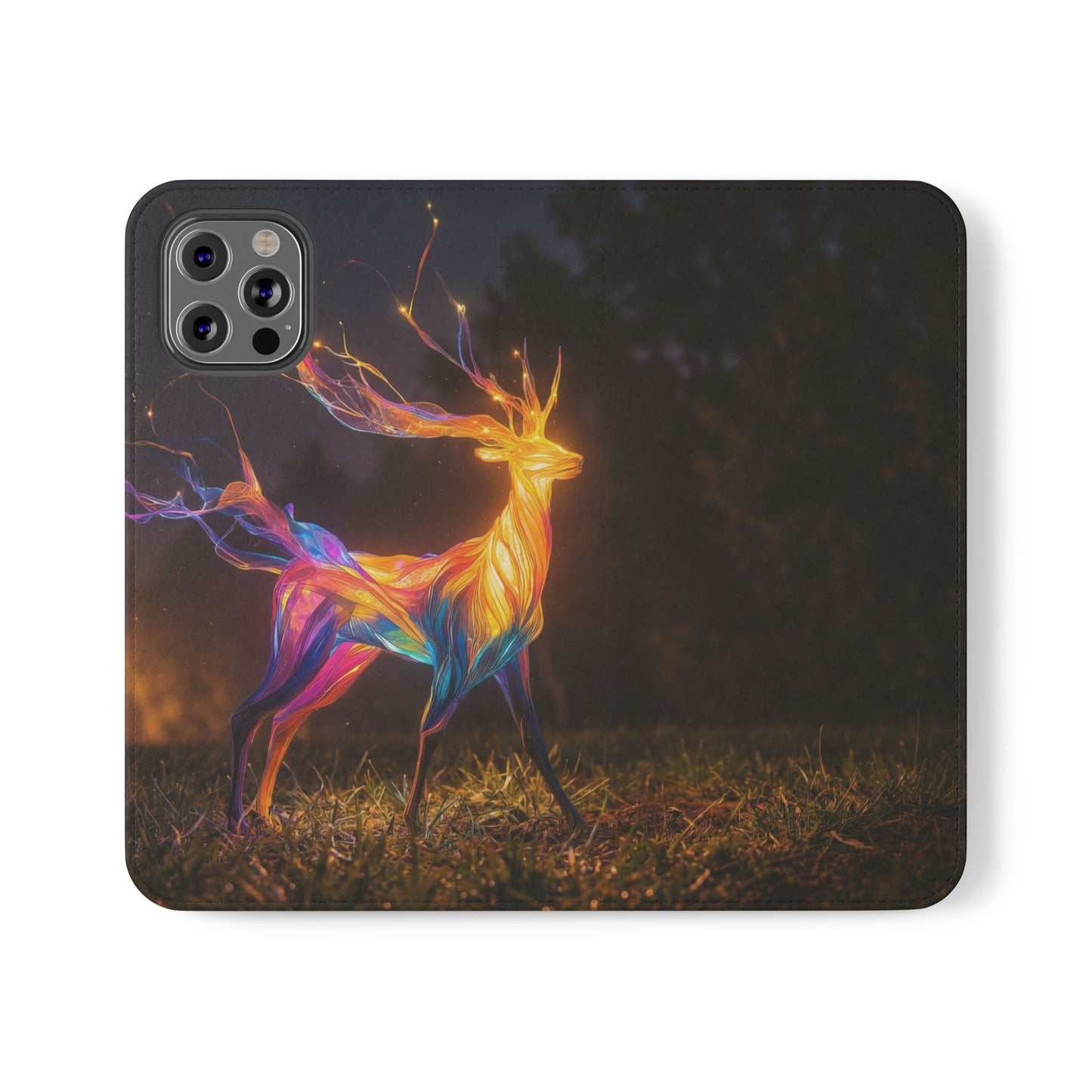 Ethereal Deer Flip Cases – Luminous Spirit Portrait