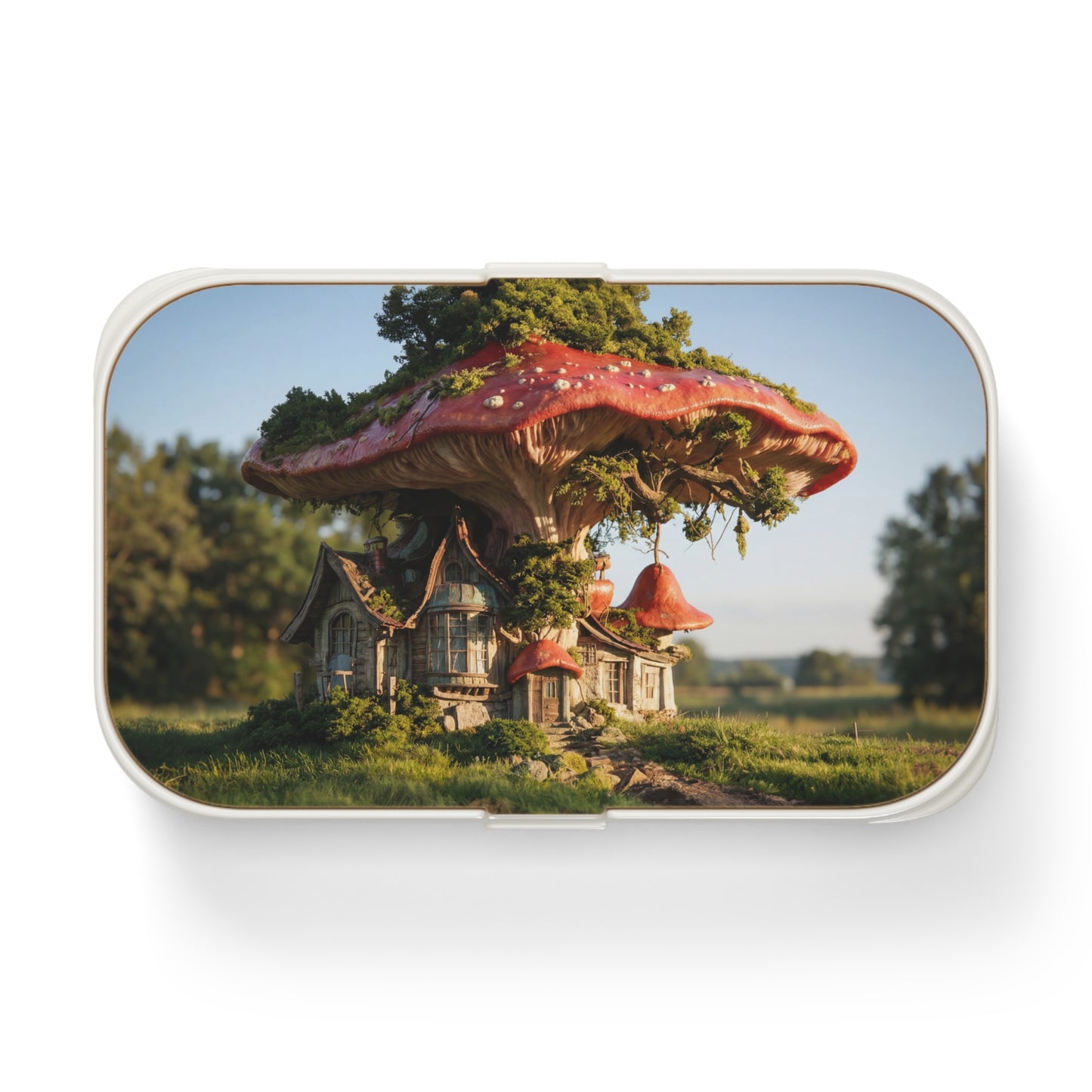 Mushroom Cottage Bento Lunch Box – Whimsical Forest Home for Your Midday Escape