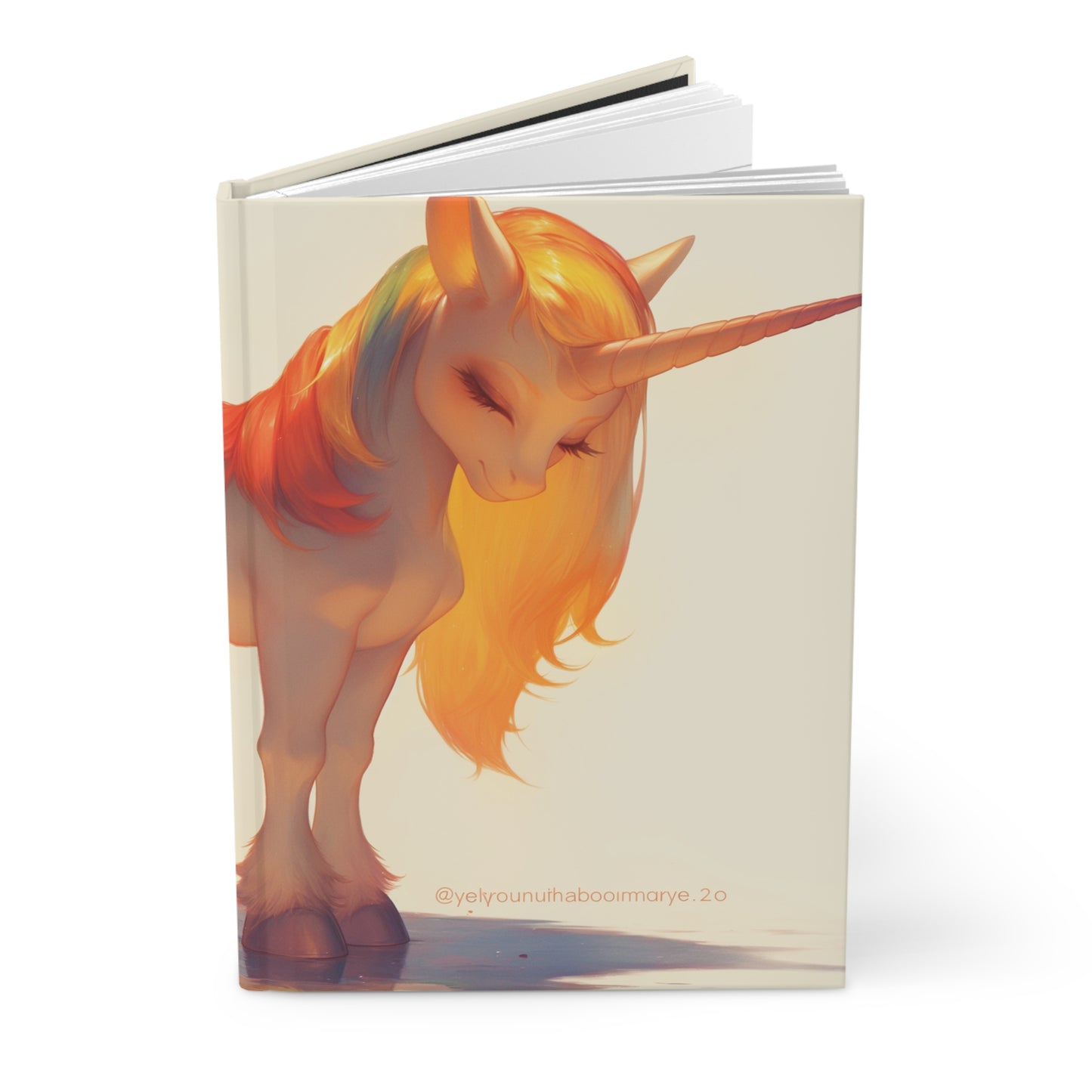 Rainbow Mane Unicorn Hardcover Journal Matte – Dreamer’s Soft Glow