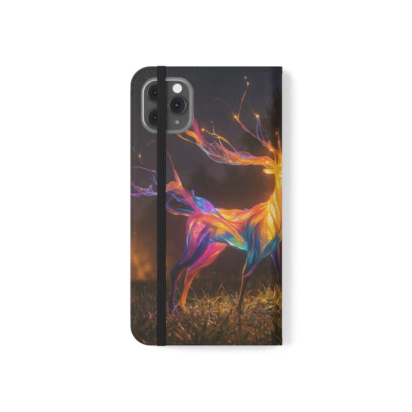 Ethereal Deer Flip Cases – Luminous Spirit Portrait