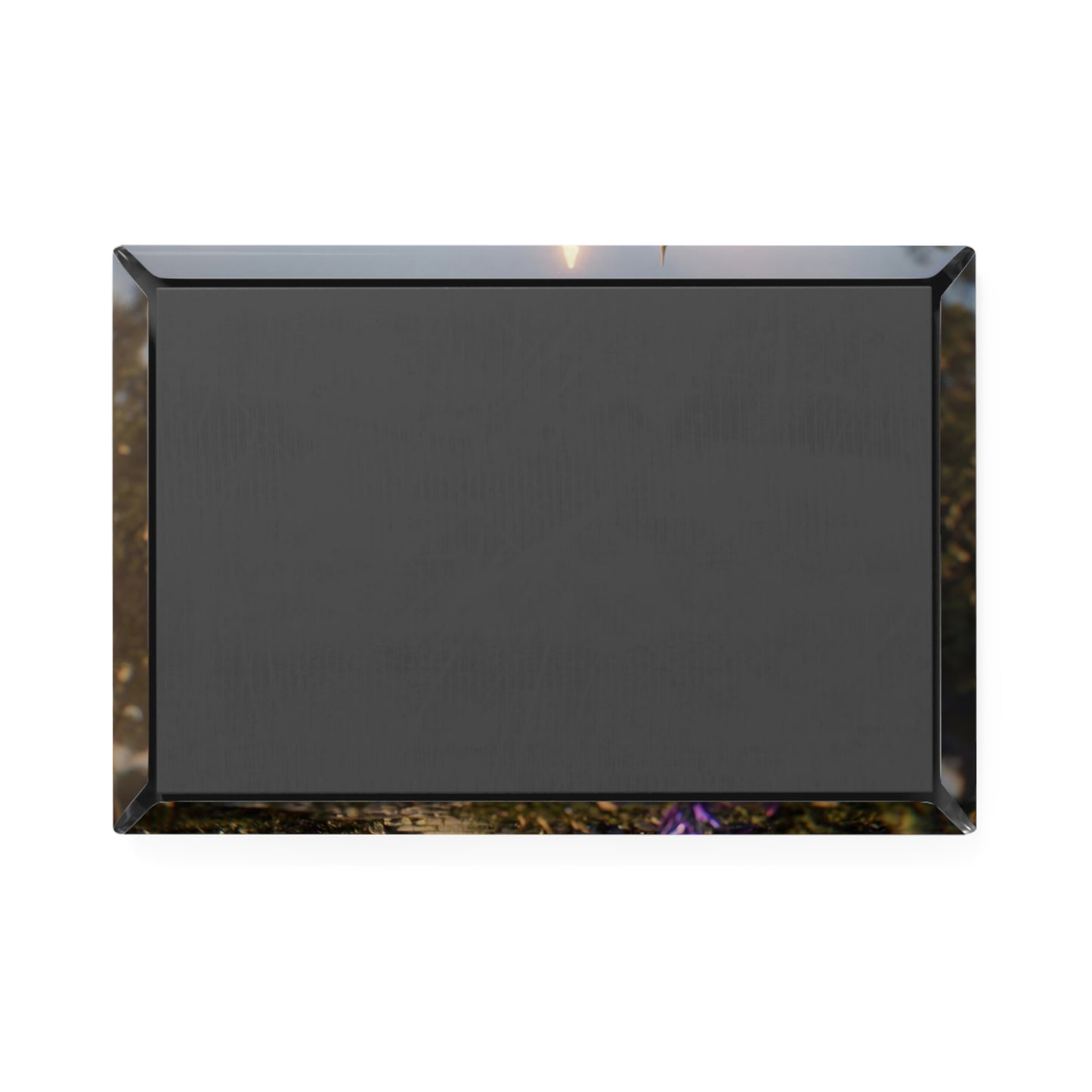 Whispering Clocktower Button Magnet – Sunset Magic in a Stone Sentinel