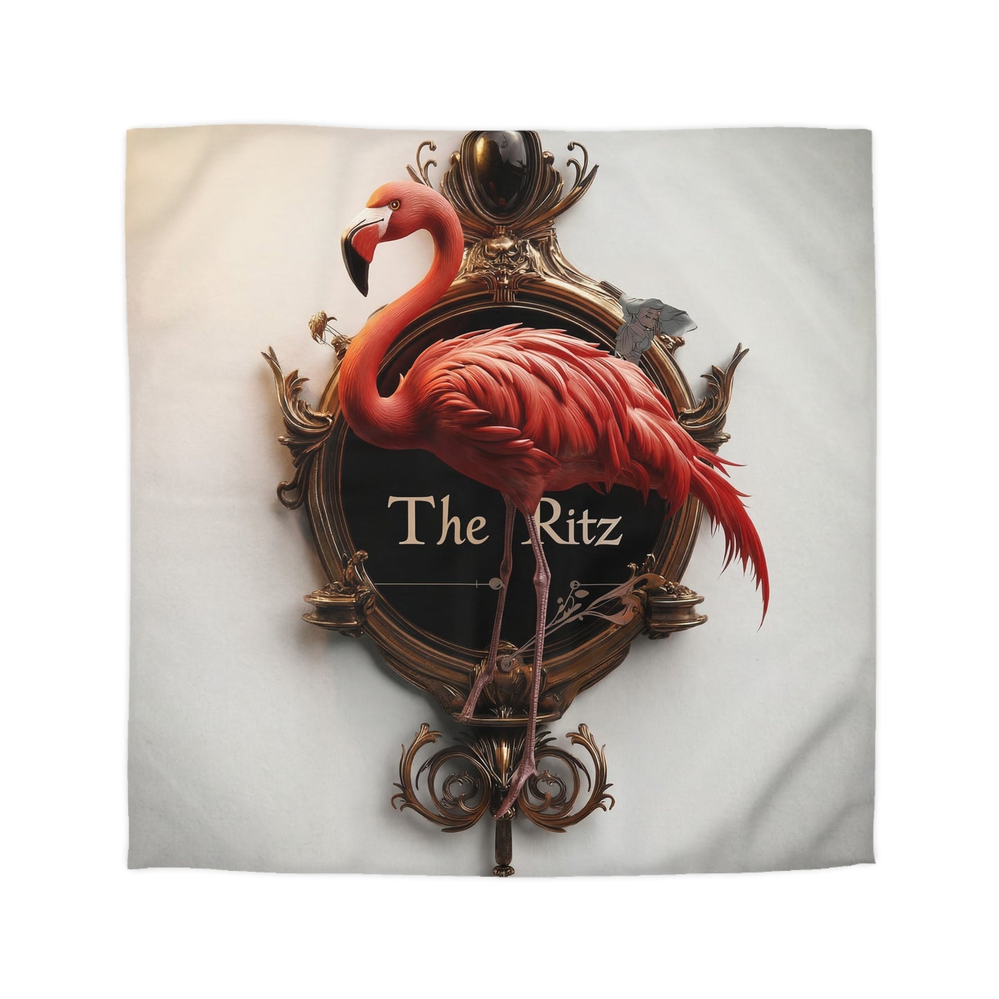 Regal Flamingo Wall Clock – The Ritz Elegance in Warm Gold