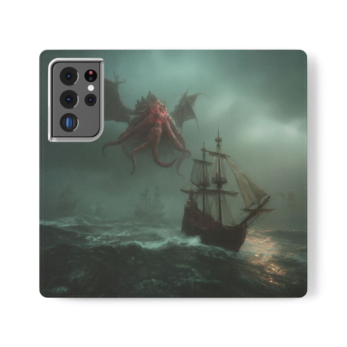 Leviathan Dragon Flip Cases – Crimson Sentinel at Sea