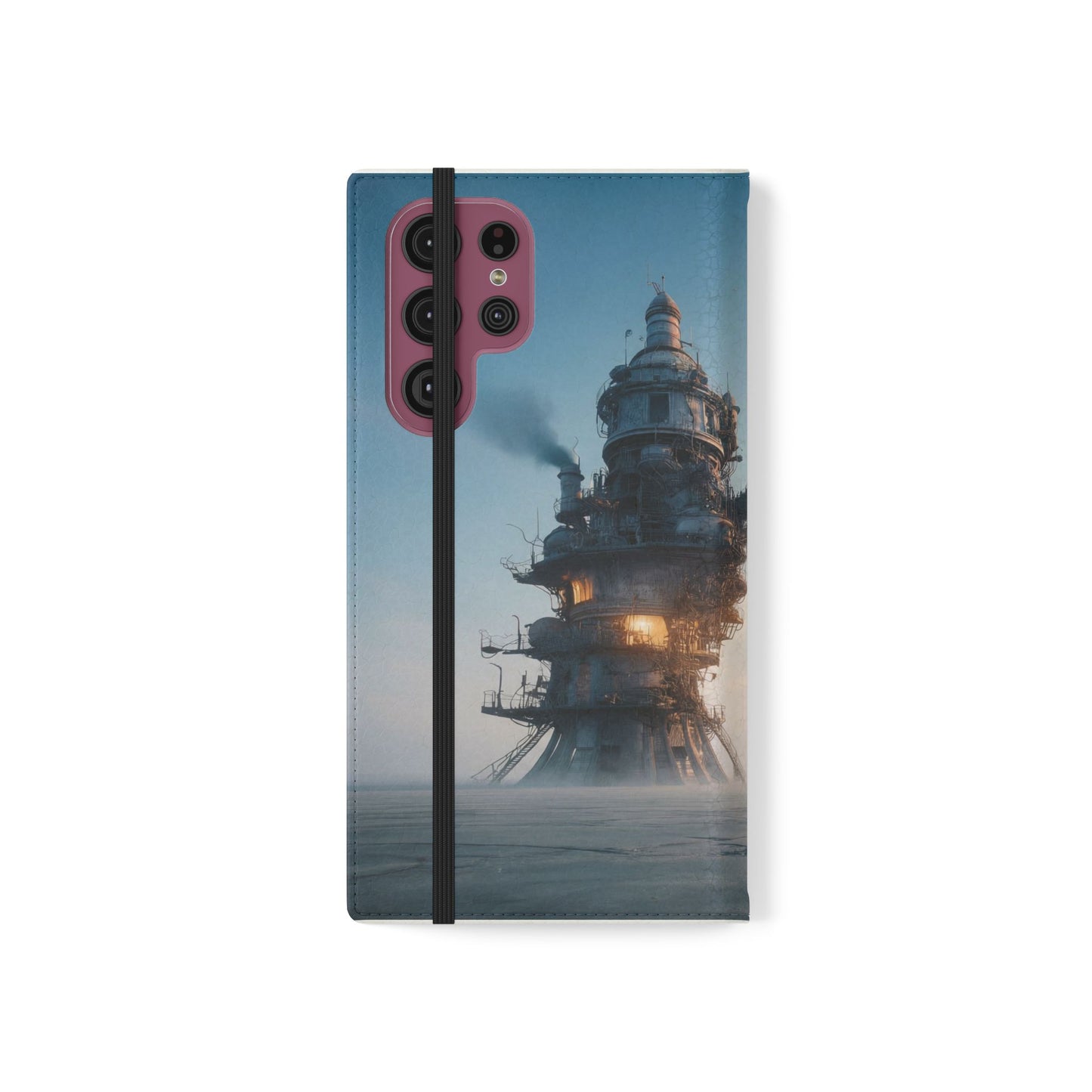 Steam-Stack Tower Flip Cases – Industrial Dawn Sentinel