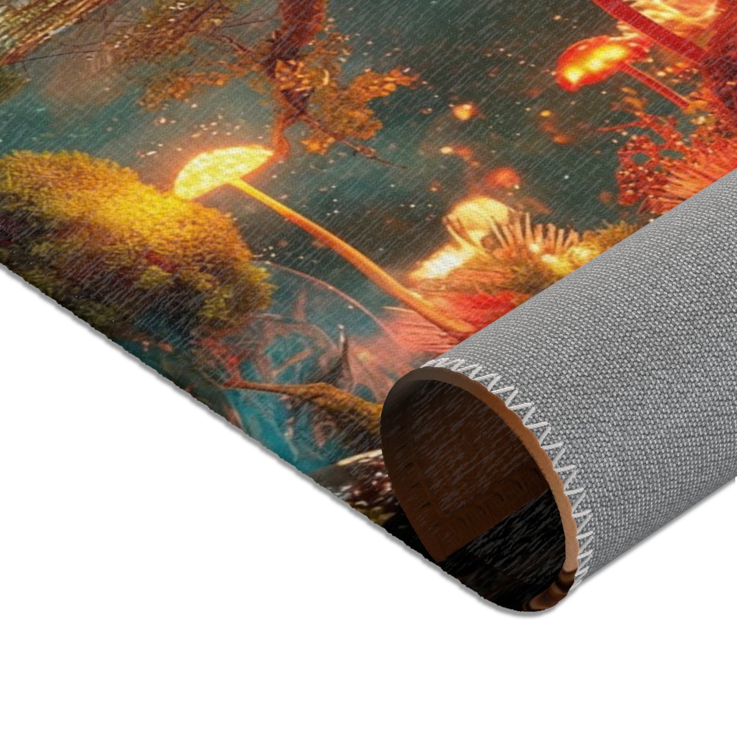 Forest Within Fish Area Rugs – Bioluminescent Underwater Sanctuary