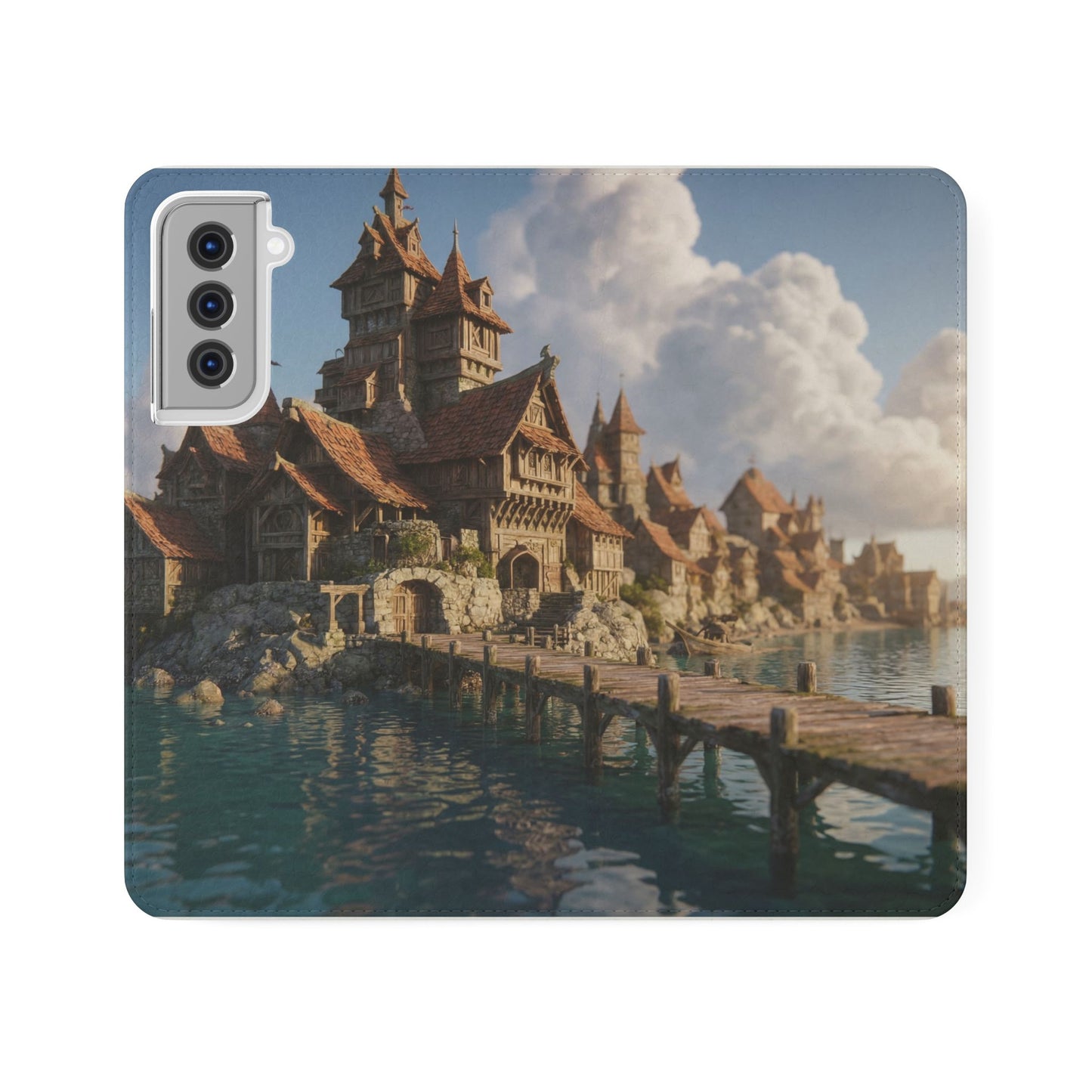 Cobblestone Harbor Flip Cases – Timber Town Seaside Walkway