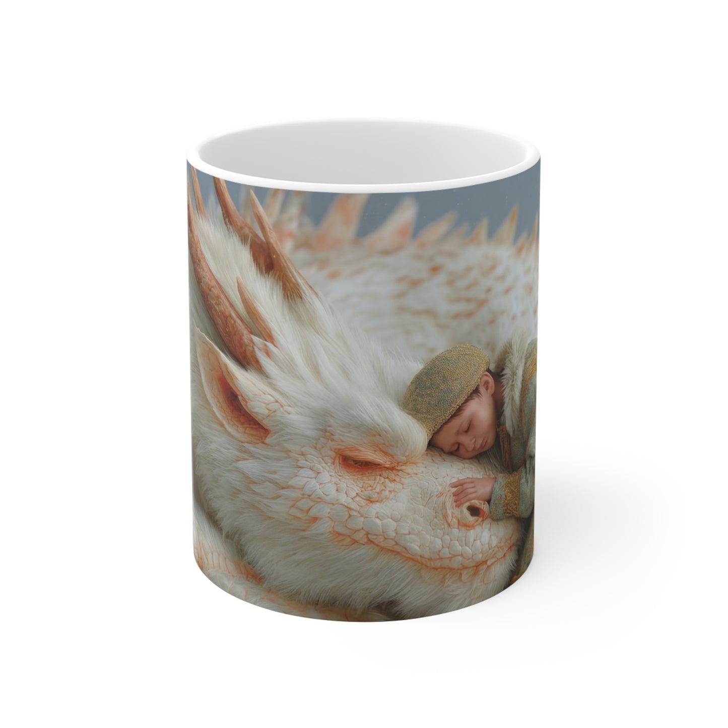 Child and White Dragon Ceramic Mugs (11oz\15oz\20oz) – Snowbound Whispers of Trust