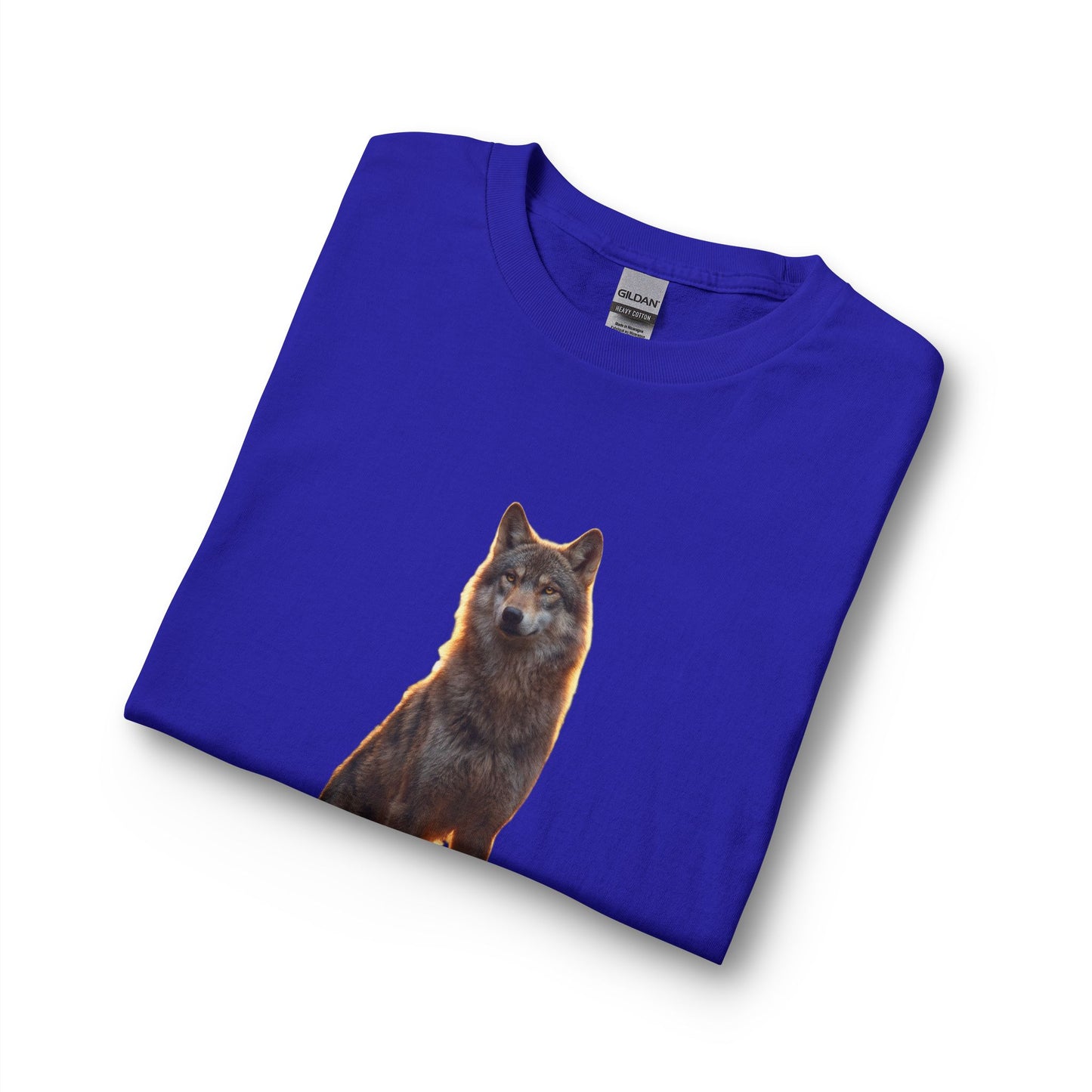 Golden Hour Wolf Unisex Long Sleeve T-Shirt – Amber Sentinel Portrait