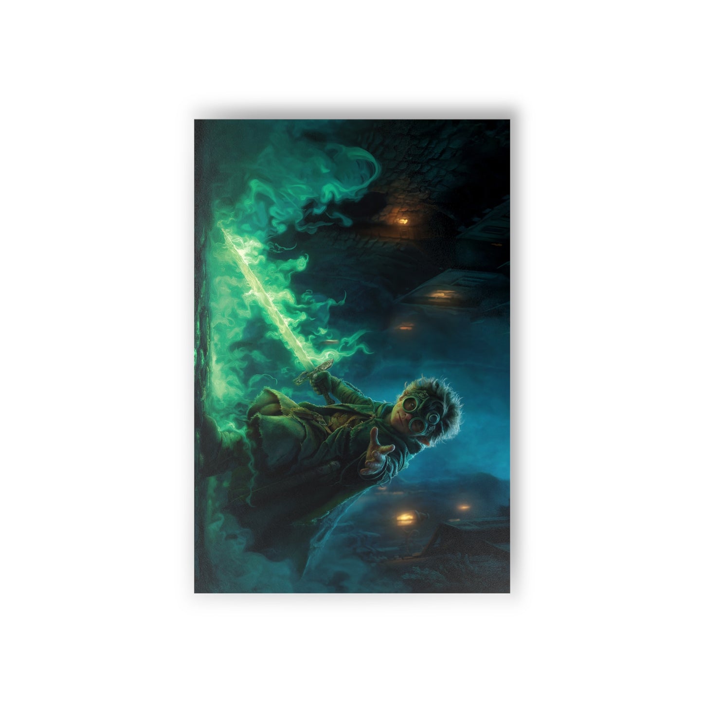 Steampunk Goblin Sentinel Postcards (10pcs) – Emerald Blade Guardian