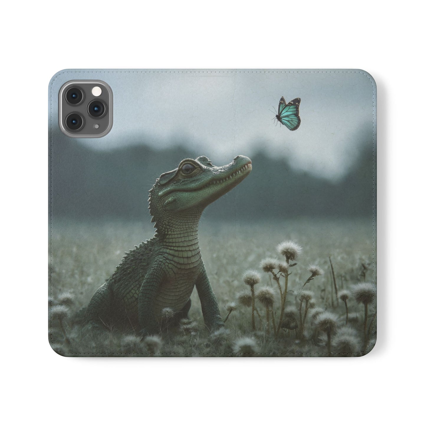 Gentle Croc & Butterfly Flip Cases – Tender Meadow Guardian Scene