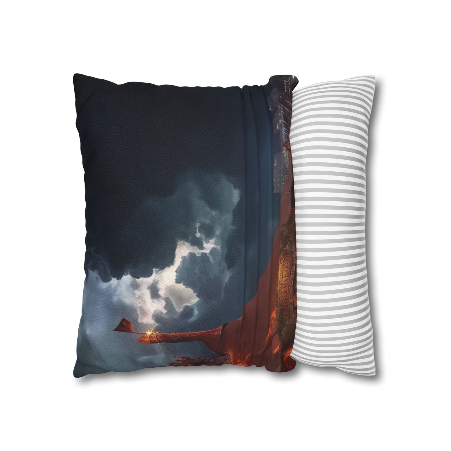 Crimson Carnival Tent Pillowcase – Whispers of the Midnight Ringmaster