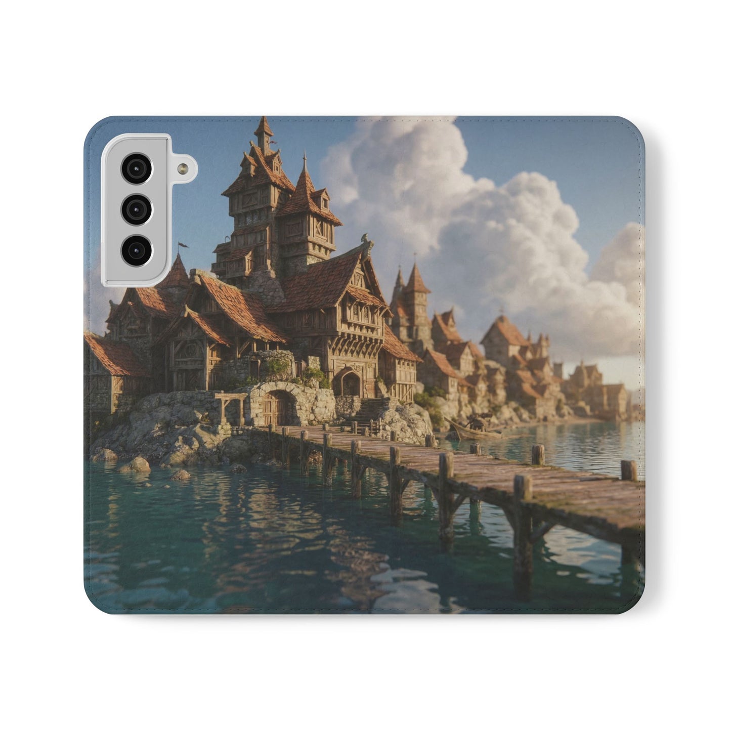 Cobblestone Harbor Flip Cases – Timber Town Seaside Walkway
