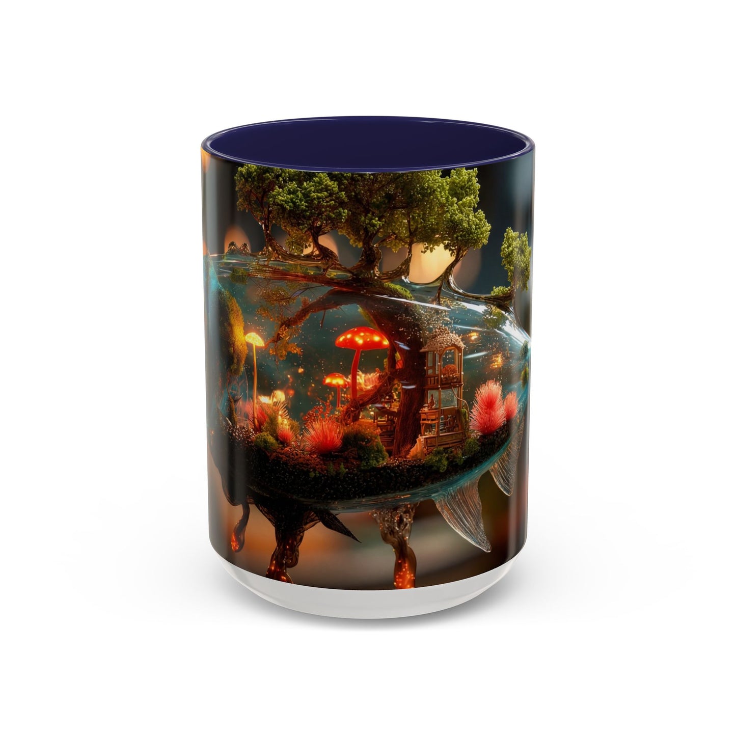 Forest Within Fish Accent Coffee Mug (11, 15oz) – Liquid Garden Dreamscape