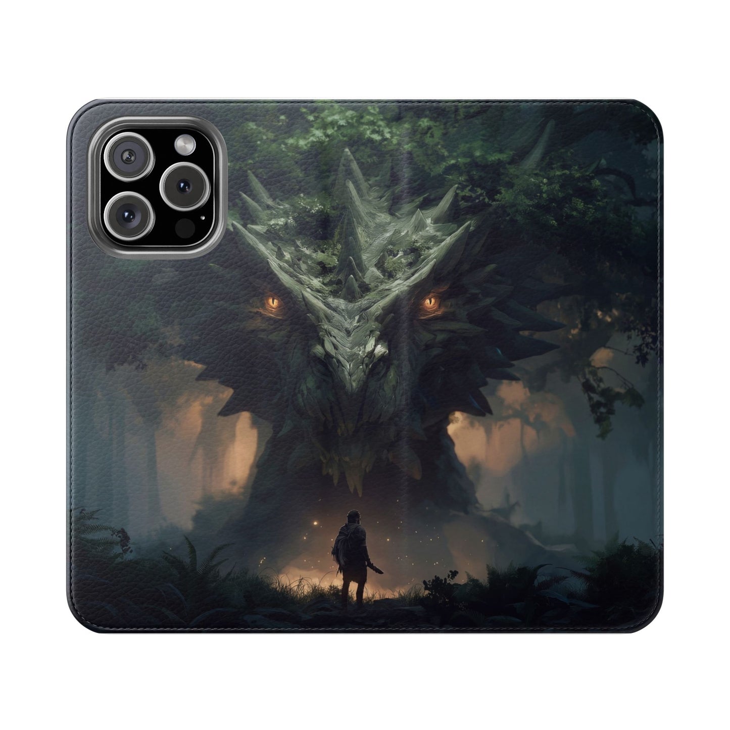 Guardian Beast Flip Cases – Moss-Clad Titan Facing the Wanderer