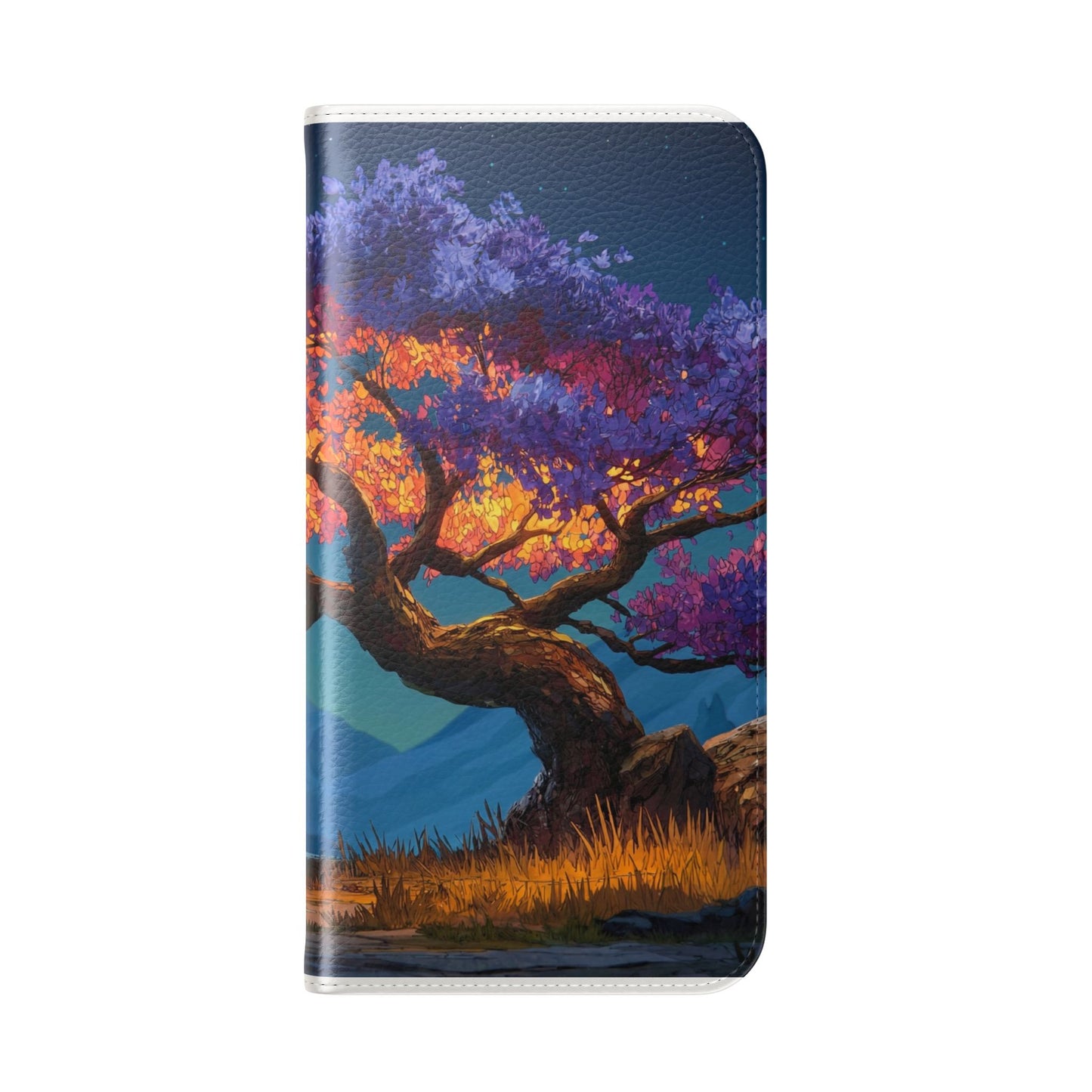 Violet Flame Tree Flip Cases – Twilight Mountain Glow Case