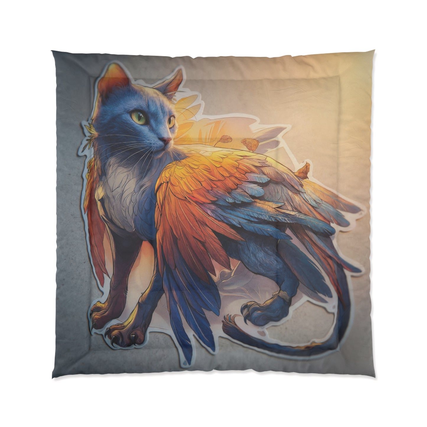 Feathered Cat Cap – Sunlit Winged Feline Headwear
