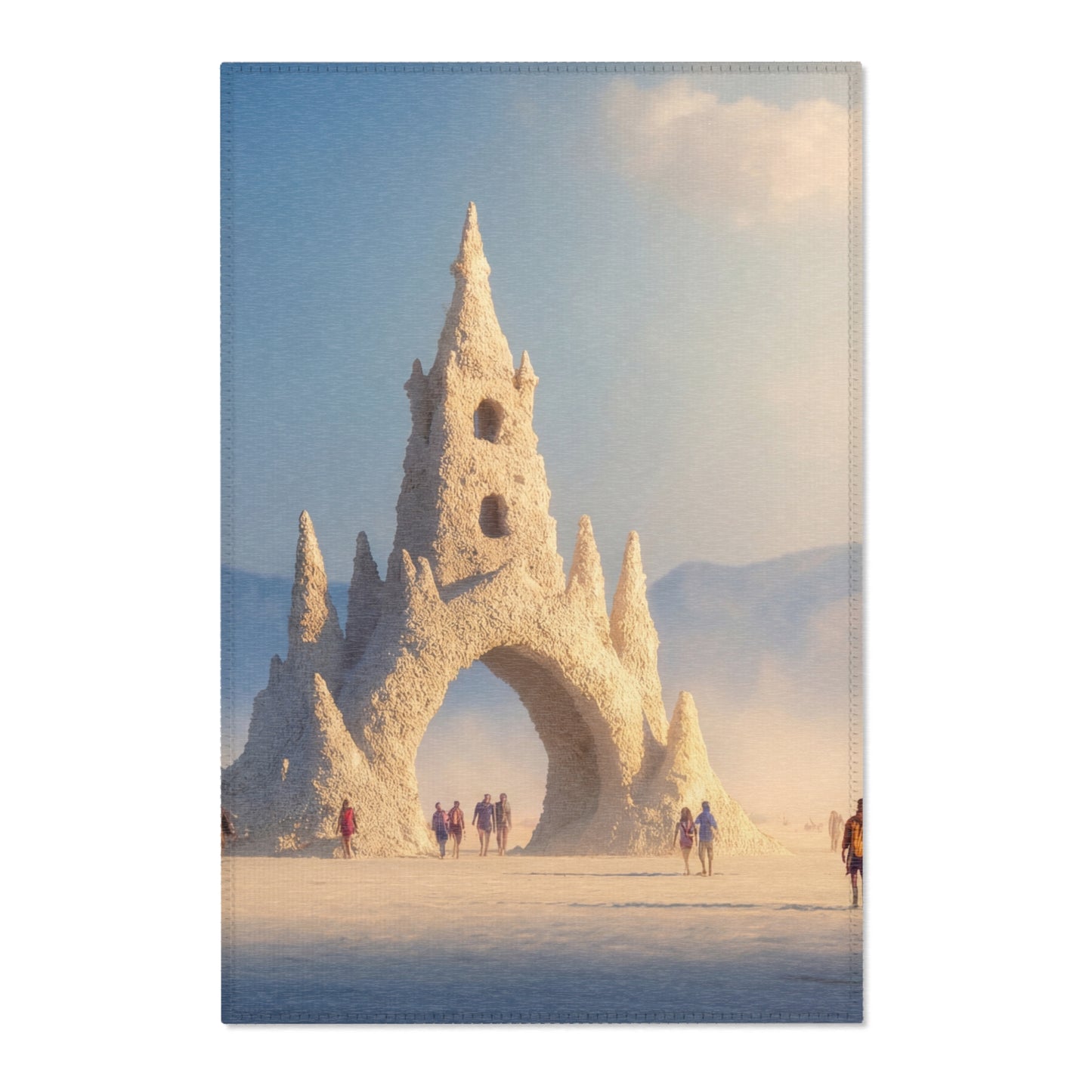 Desert Castle Area Rugs – Sunlit Sandscape Gateway