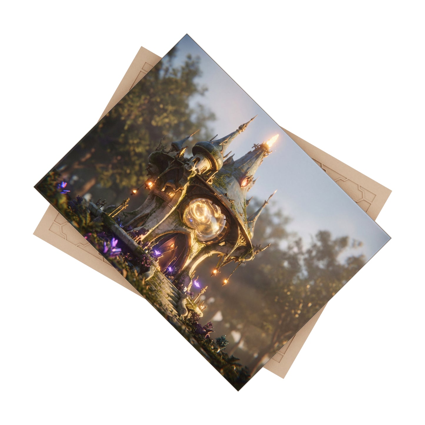 Whispering Witch’s Observatory Ceramic Photo Tile – Twilight’s Ancient Portal
